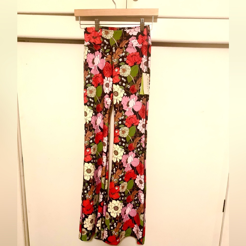 WATSKIN Juliette Palazzo Pants in Floral